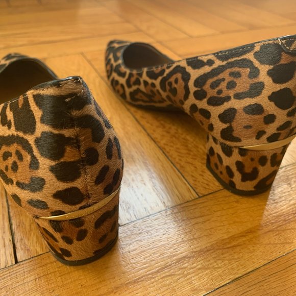 (NEW) Calvin Klein Genovea Leopard Pony flat pumps Size 6.5 - Picture 6 of 7
